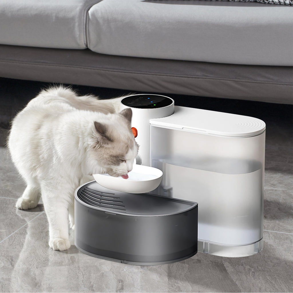 1Pc Smart Pet Fontaine d'eau Distributeur automatique d'eau de chat 3L sans fil Rechargeable Dog Wa