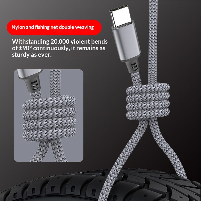 Extended PD charge and data cable with dual Type-C connectors