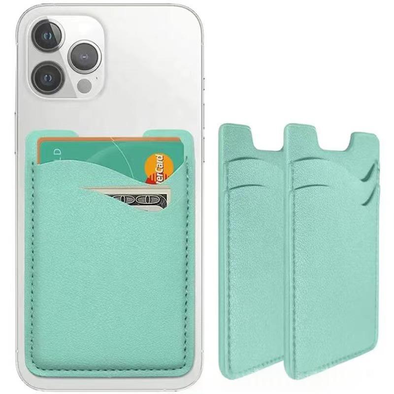 Support de carte de téléphone en peau douce Support de carte de téléphone simple en couleur solide