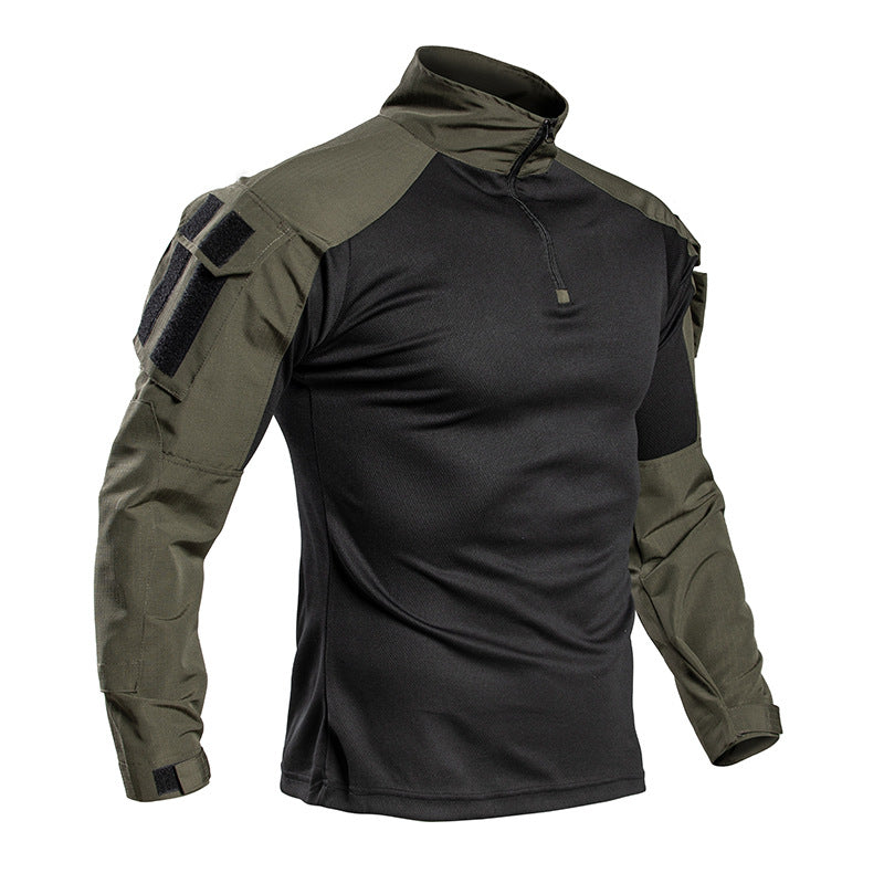 Robe de grenouille T-shirt à manches longues de camouflage d'été avec col debout Sportswear Outdoor L