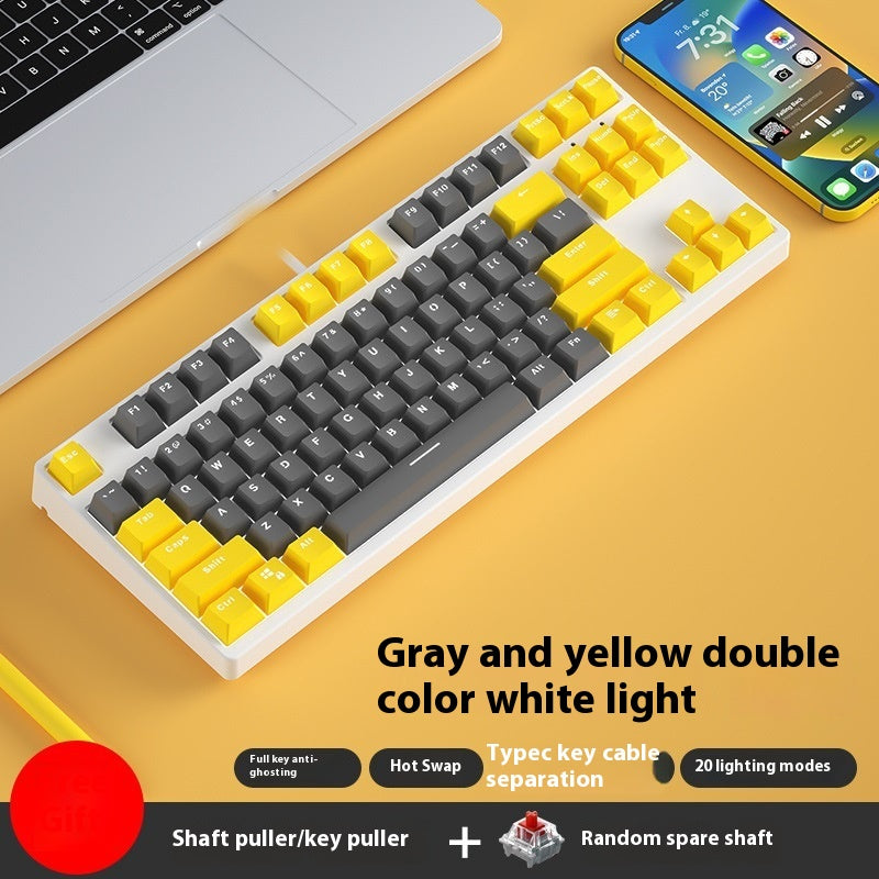 87 Clé filaire prise de jeu deux couleurs clavier mécanique