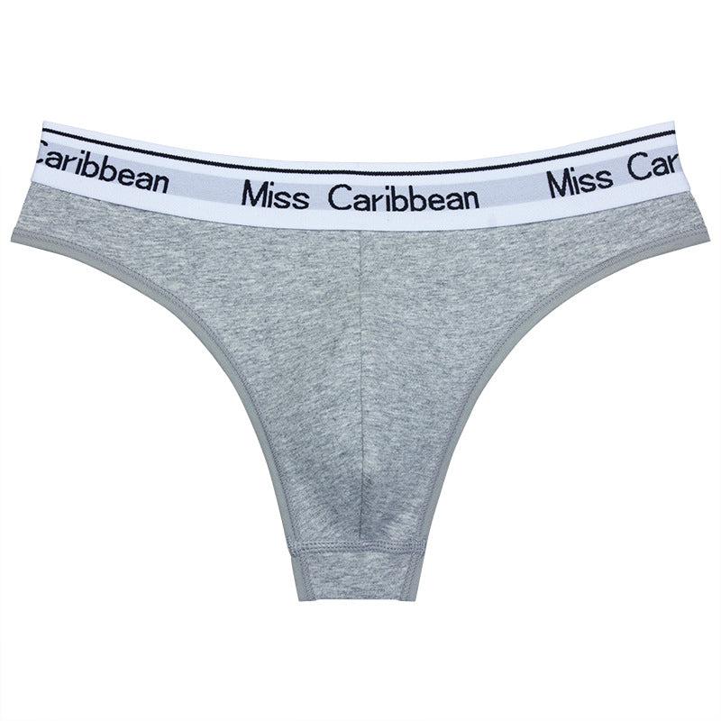 Sous-vêtements pour hommes Sexy U Convex Sports Fitness Lettre taille coton