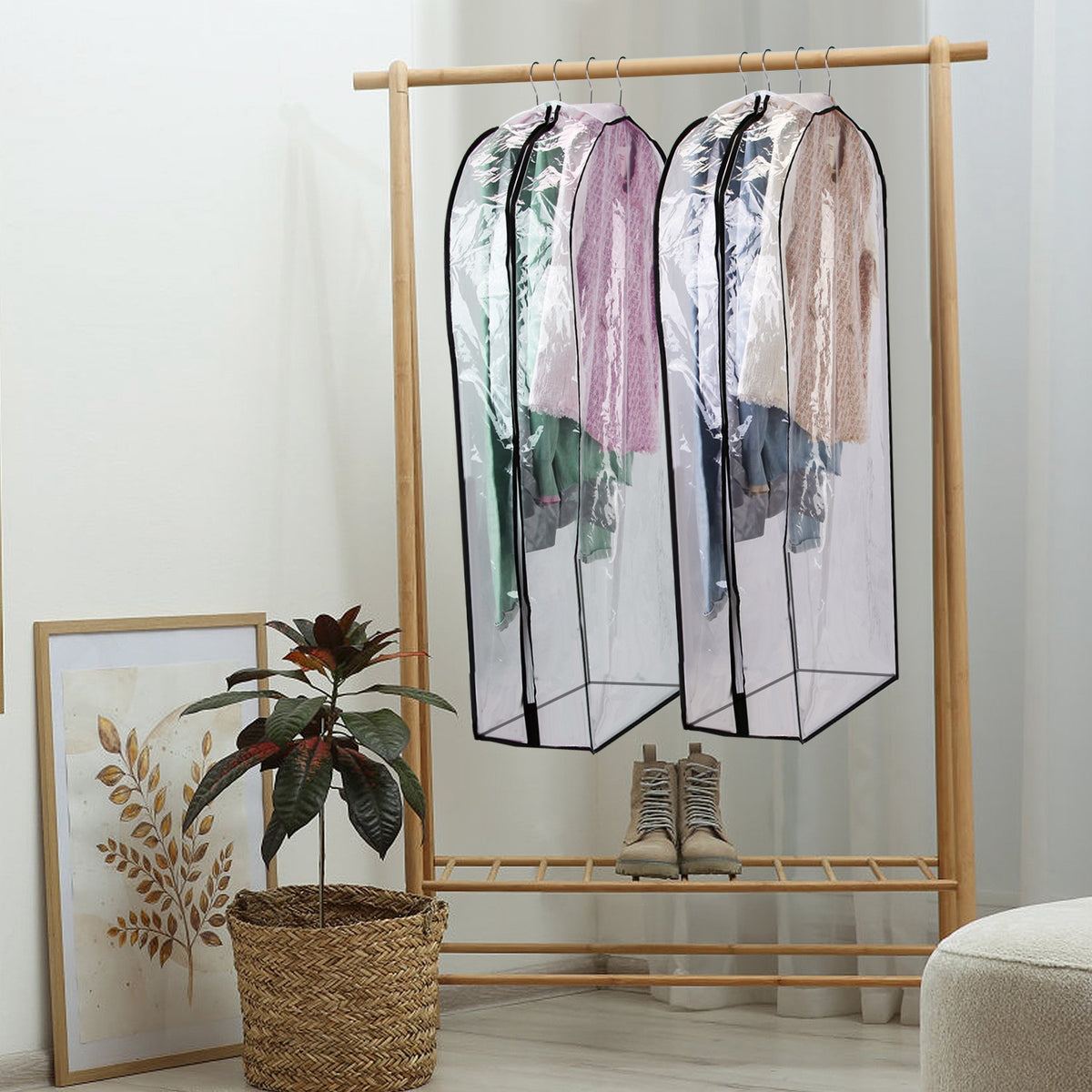 5 Pack 60In OU 40In Options Sac de vêtement pour suspendre des vêtements Organisation Imperméable à la poussière Waterpr