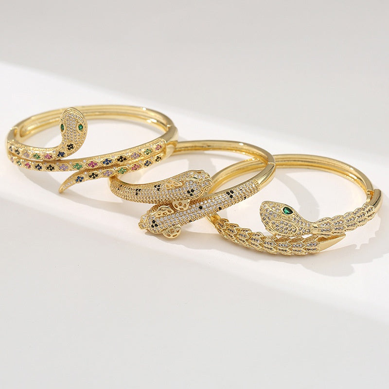Bracelet de style serpent sur mesure pour femmes plaquées cuivre