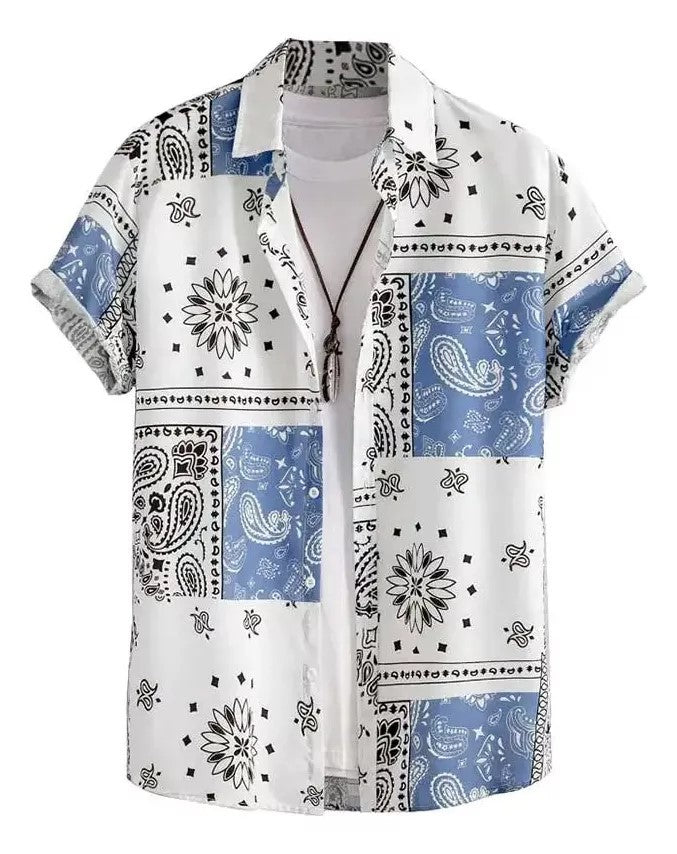 Chemise Hawaiienne Imprimée Créative Casual Homme