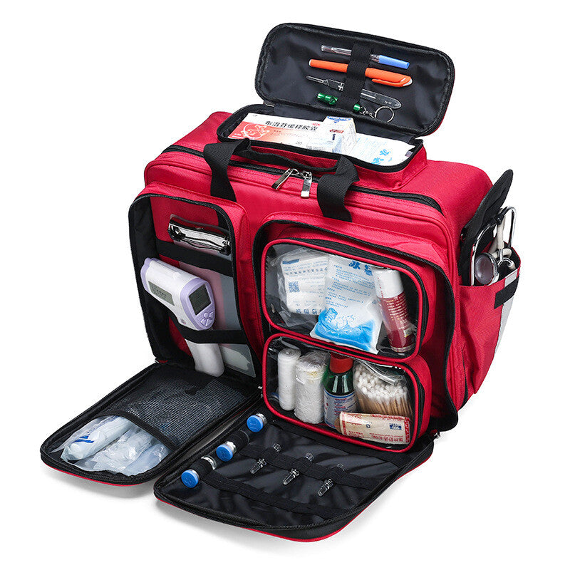 Trousse de premiers soins vide Sac de stockage de médicaments de grande capacité Boîte médicale d'urgence