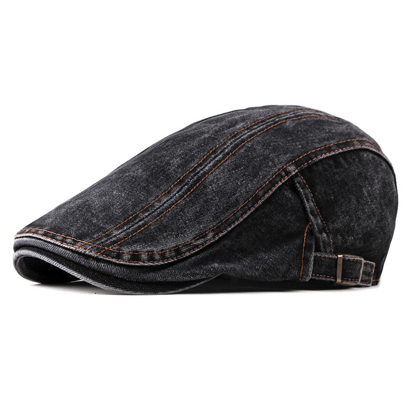 Fashion Wash Denim Beret Hommes