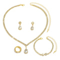 Ensemble de Bijoux en Strass 4 Pcs