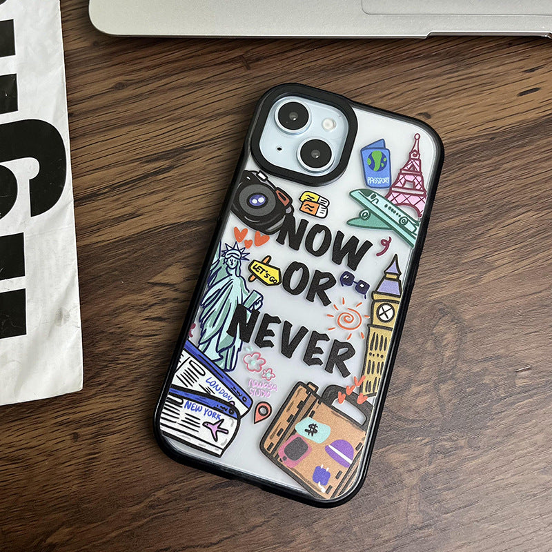 Cas de téléphone de voyage gratuit Mode Acrylique cas dur