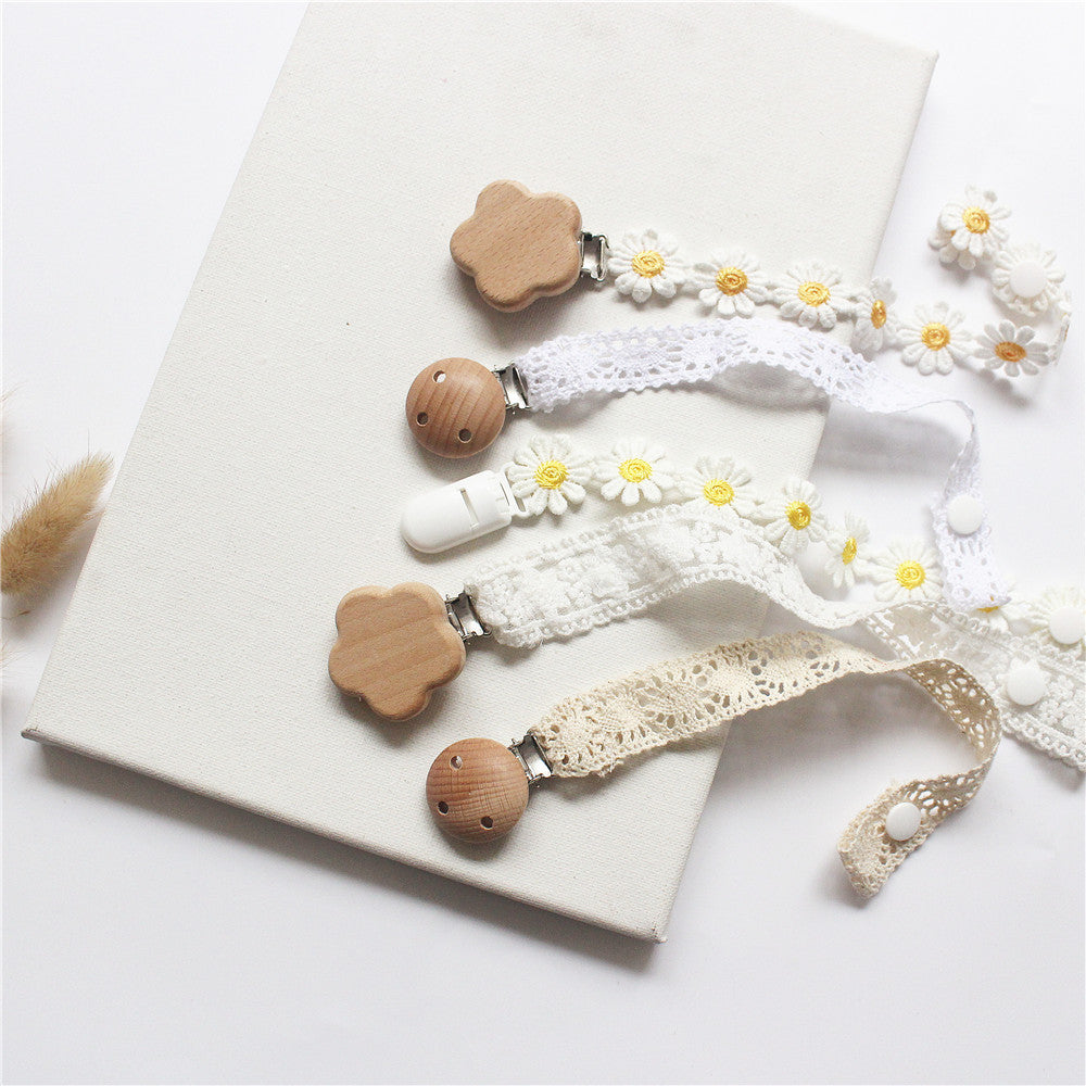 Ins Baby Pacifier Clip dents Colle chaîne anti-perte