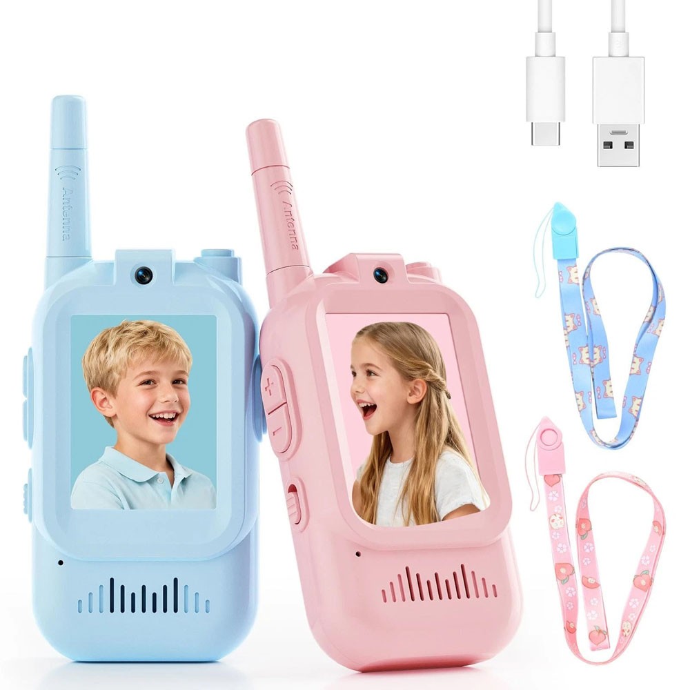 2 X Vidéo Walkie Talkies pour enfants Vidéo rechargeable Intercom Walkies TalkiesUK