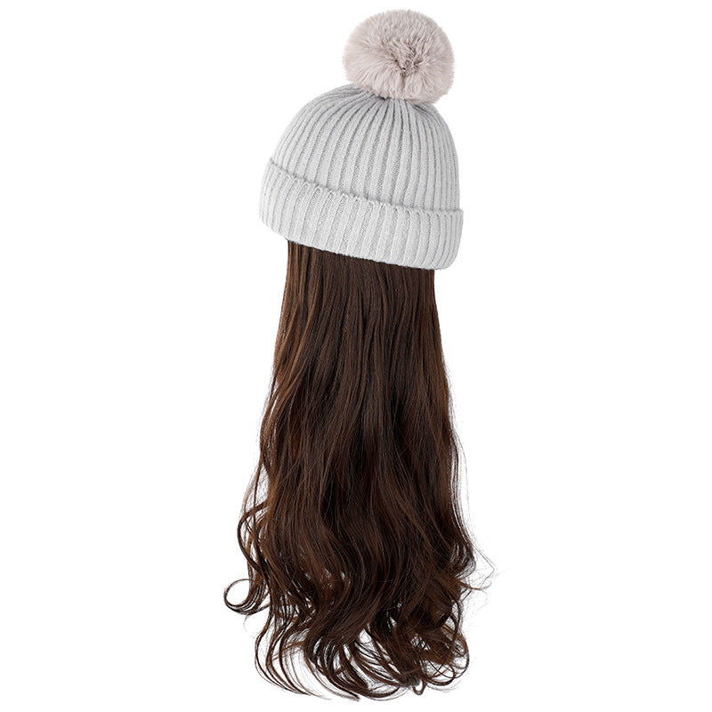 Chapeau de laine d'automne et d'hiver amovible