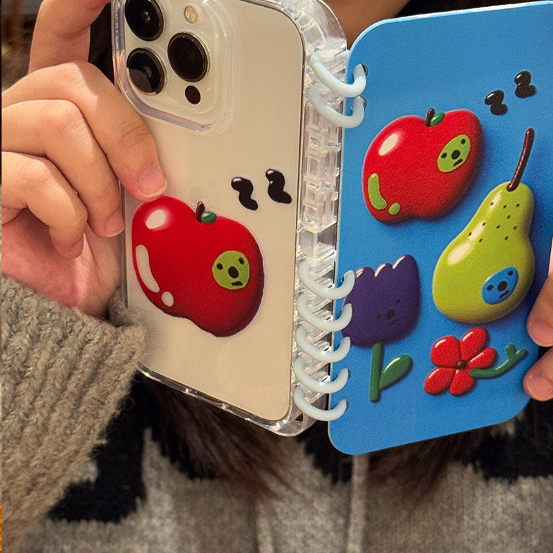 Étui de téléphone à flip de fruits endormis d'origine