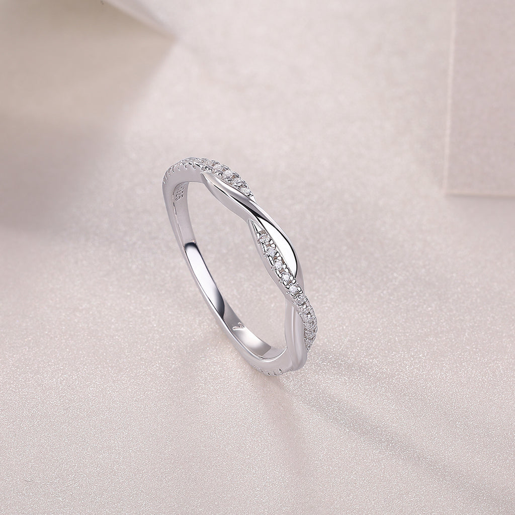 S925 Argent 1.9g Anneau en mousse de platine