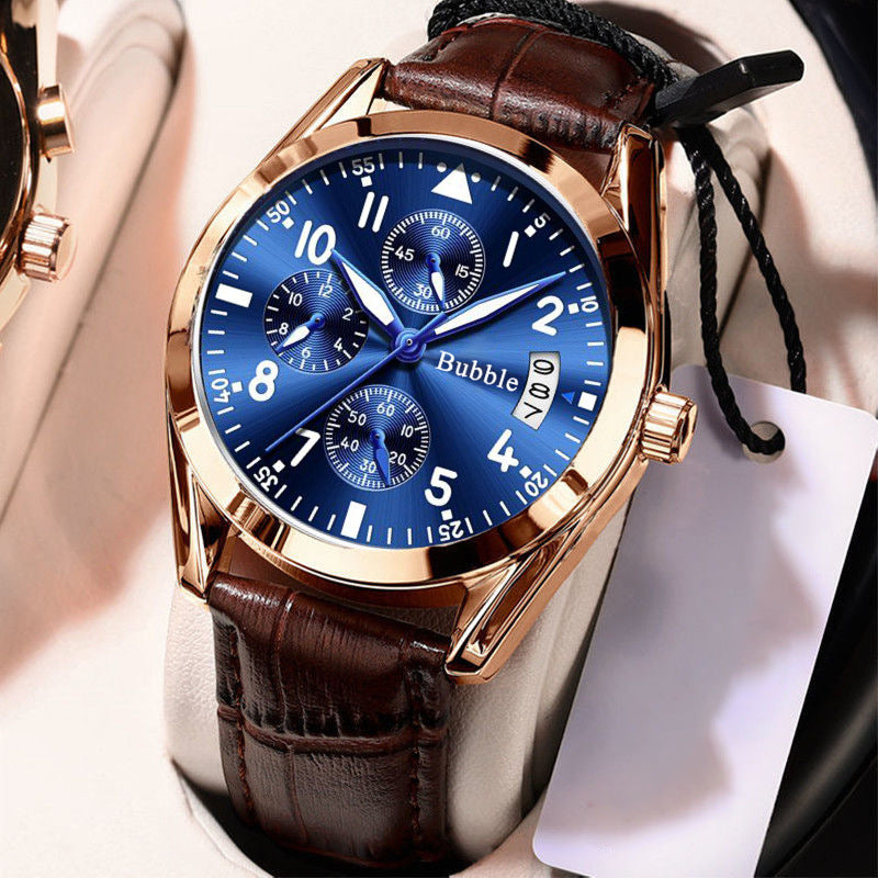 Entièrement automatique Quartz Lumineux Imperméable Digital montre homme à six mains