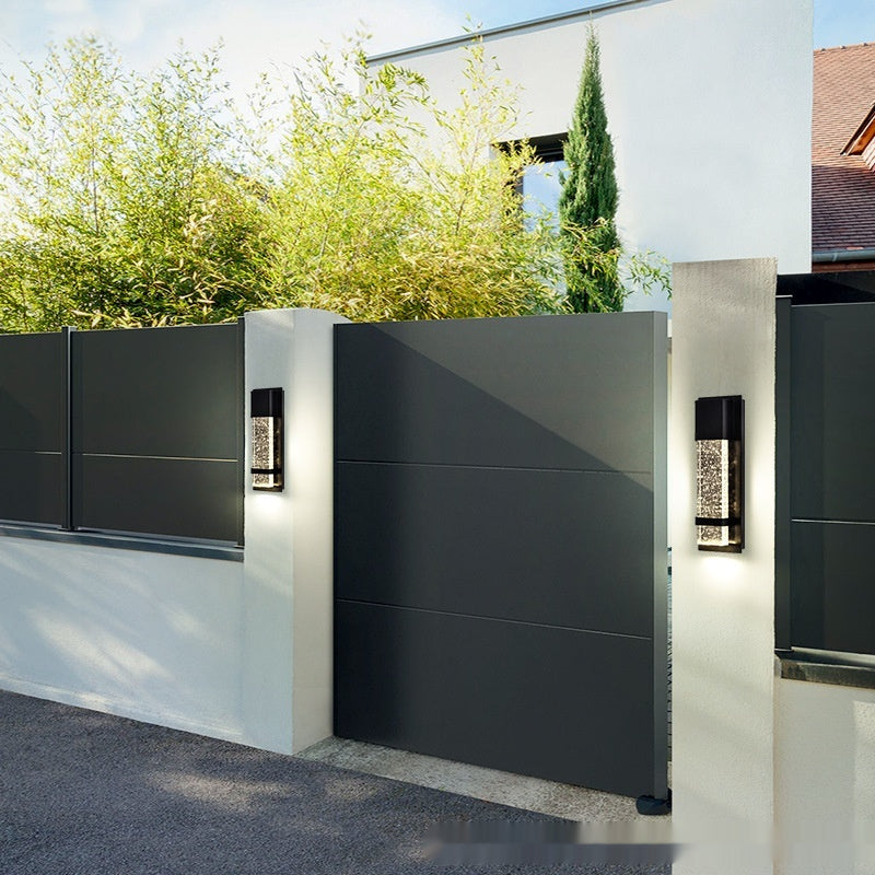 Moderne Minimalist Outdoor Imperméable lumière murale en cristal