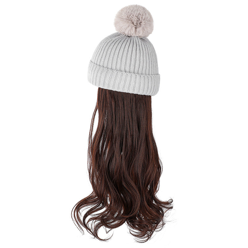 Chapeau de laine d'automne et d'hiver amovible