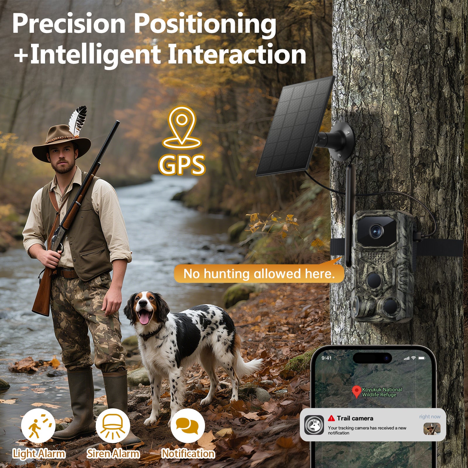 4G GPS Hunting Outdoor Trail Caméra grand angle 4MP Camouflage Wildlife Deer Monitoring Sol