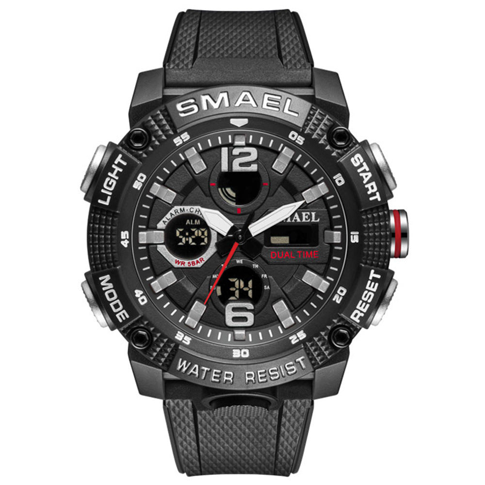 Montre sportive étudiante lumineuse étanche pour hommes