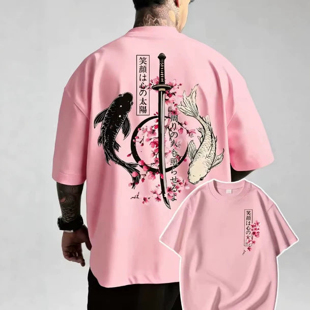 Chemise à manches courtes à manches courtes à col rond imprimé pour hommes