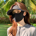Masque en soie glacée-masque noir + chapeau-1 pièce