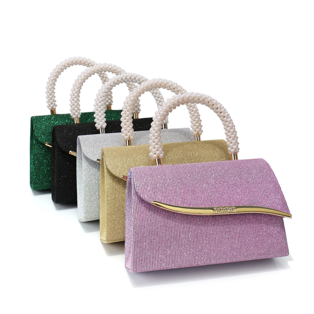 Petit sac carré avec détails de bande métallique