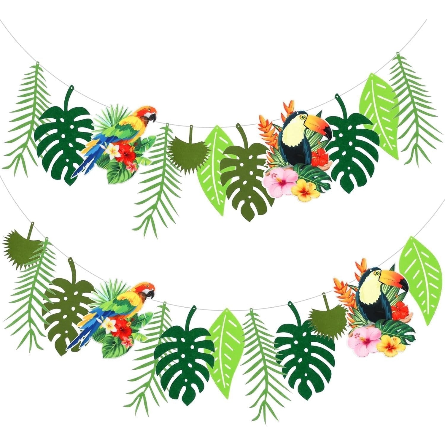 Feuilles tropicales à 3 pièces Banner Garland