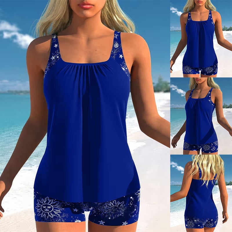 Set de maillot de bain courte en deux pièces pour femmes