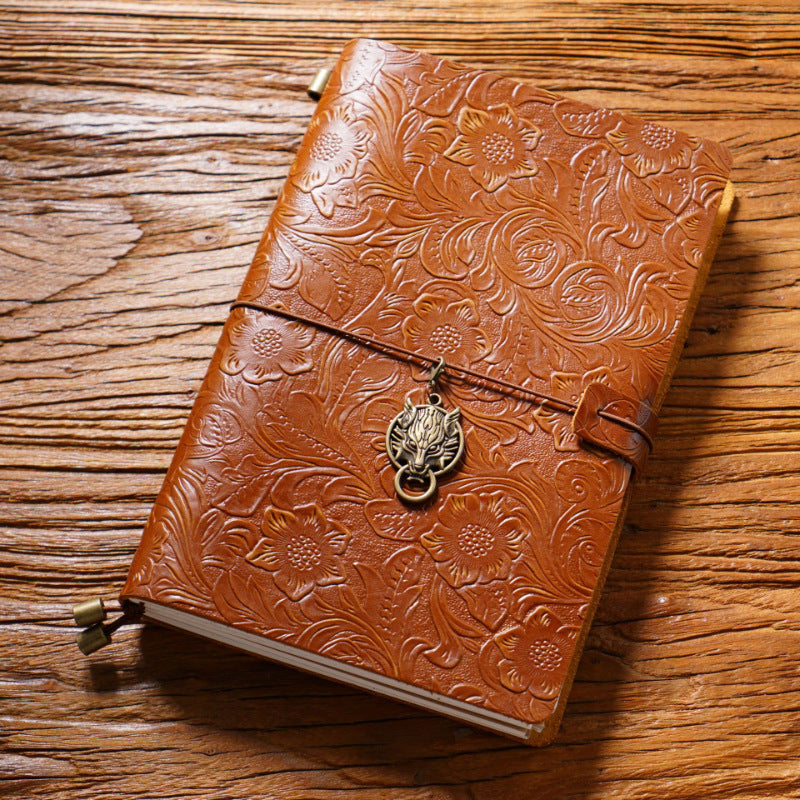 Creative Vintage Gravure Cowhide Voyage Notepad