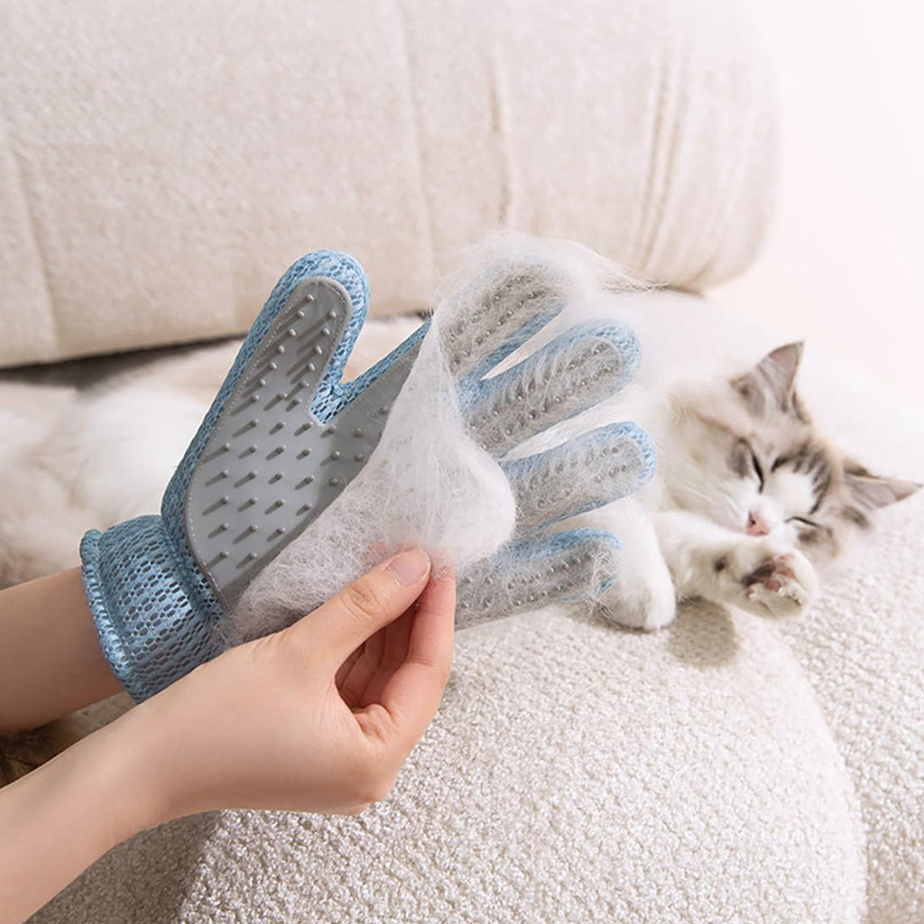 Gant de grooming 2in1 double côté pour animaux de compagnie