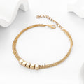 Anklet d'or carré multi-layer mode