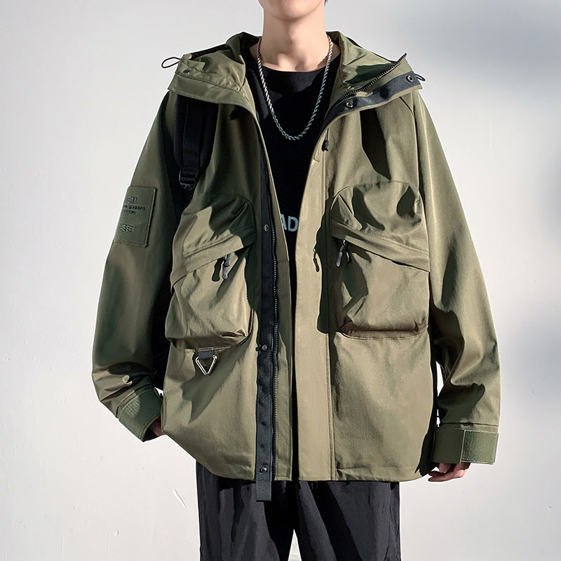 Hommes Vêtements de travail de plein air Veste de brise-vent polyvalente Casual