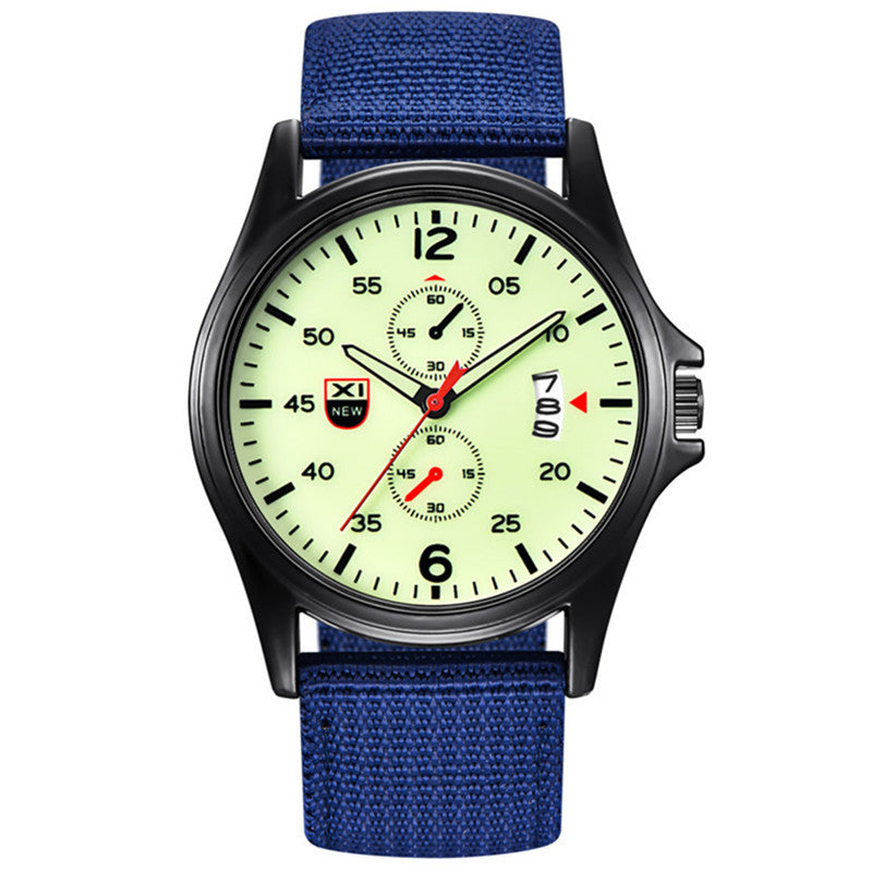 Mode Nylon Strap Sport Army Style Watch Calendrier Quartz Watch