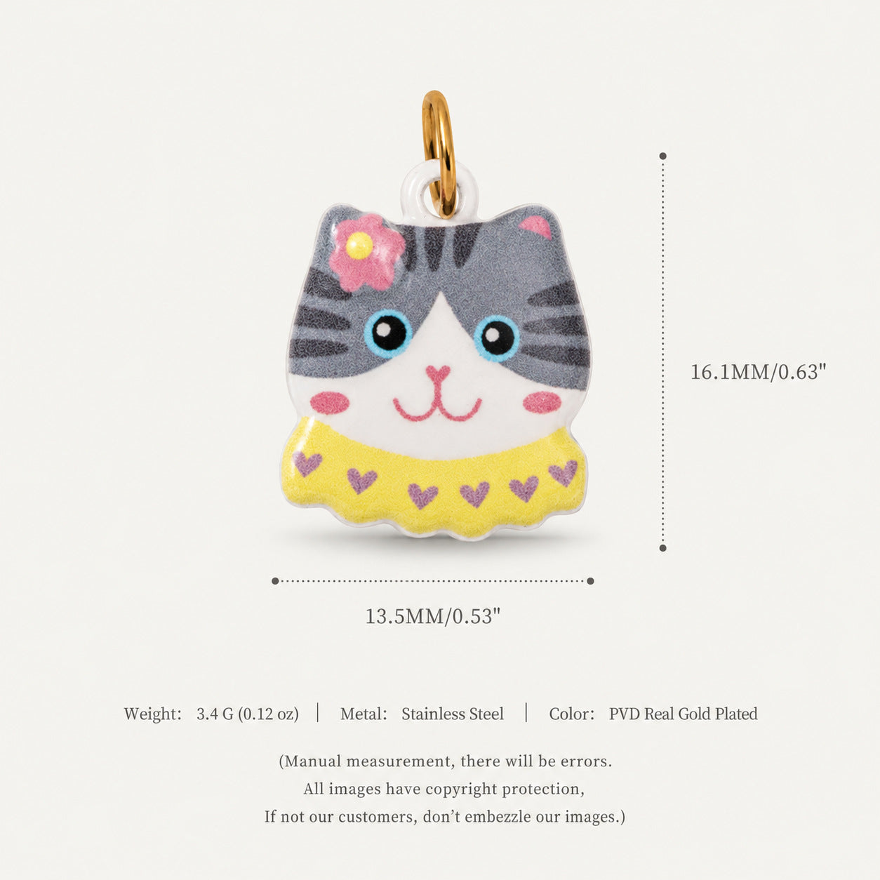 Accessoire pendentif en acier inoxydable