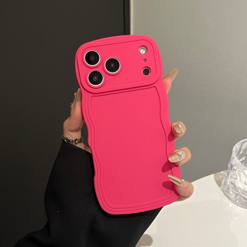 Boîte de téléphone à grande vague liquide couleur de bonbons