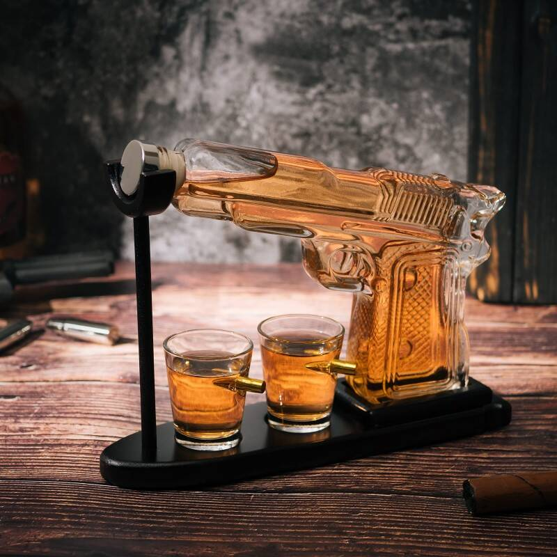Ensemble de décanteurs Whisky unique avec lunettes en forme de balles