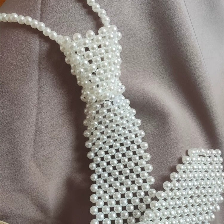 Perle Tie Chaînes du corps Hollow Out Handmade Retro