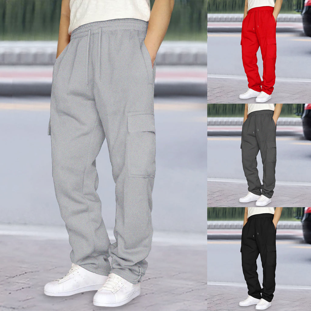 Pantalons enroulés avec de multiples poches et cordons