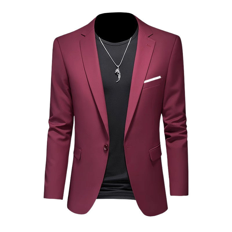 Hommes Formel porter Coréen-Style Slim-Fit Blazer Veste de costume unique