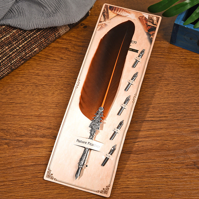 Stylo retro européen et américain personnalisé Cadeau trempé dans un stylo à eau