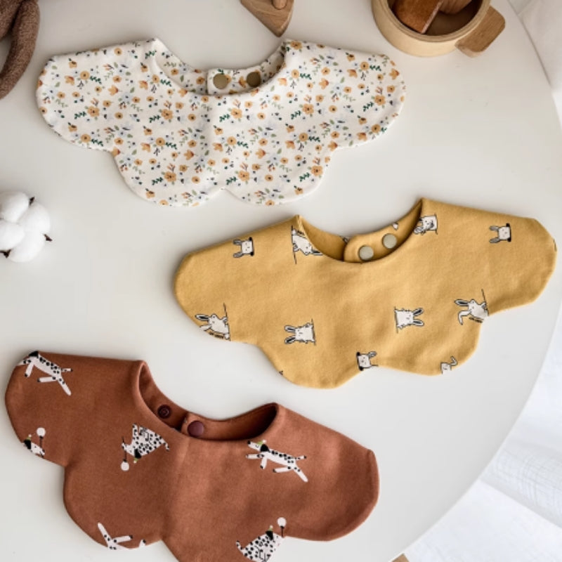 Super doux en coton peigné bébé tache de lait prévenir les pétales bib