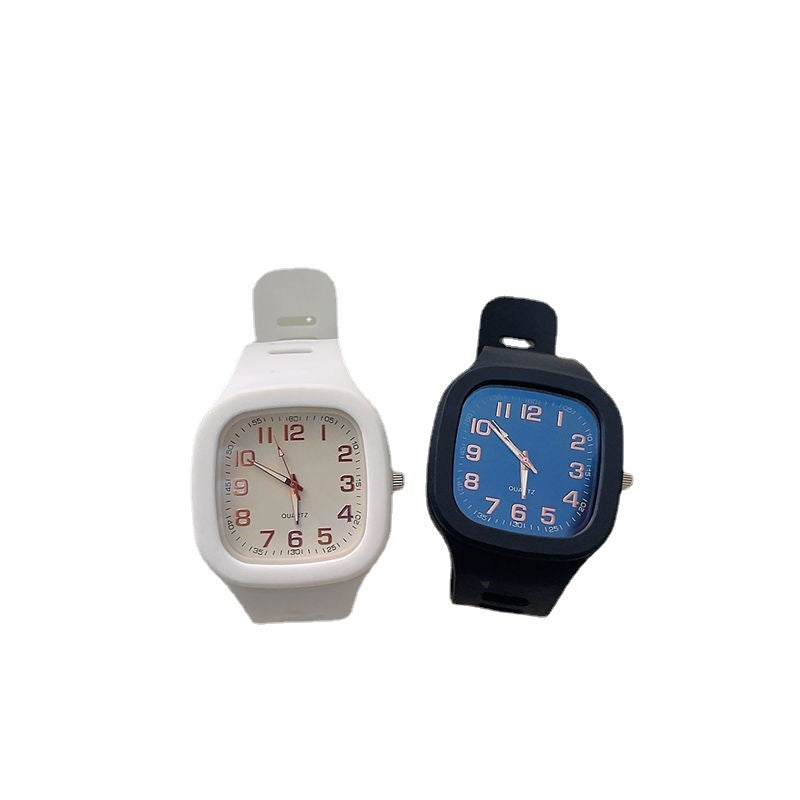 Étudiant en couple Mode simple Square Montre électronique numérique