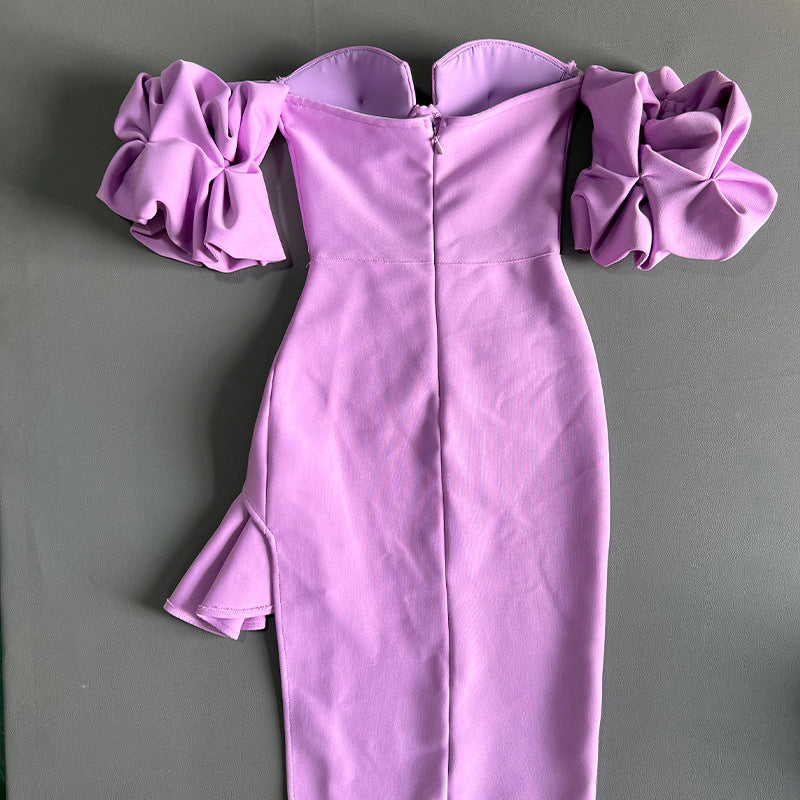 Robe de pansement de lanterne couleur solide pour femmes