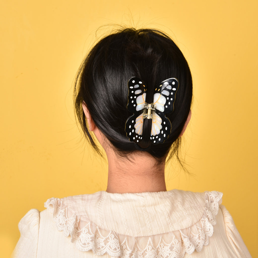 Acétate Butterfly Grip Large Sweet Hair Clip Back Spoon Updo Shark Claw