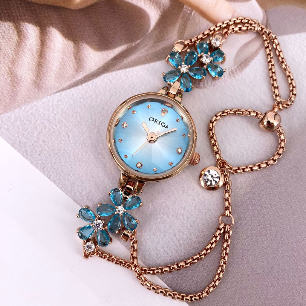 Femmes Exquise bracelet incrusté de diamants montre