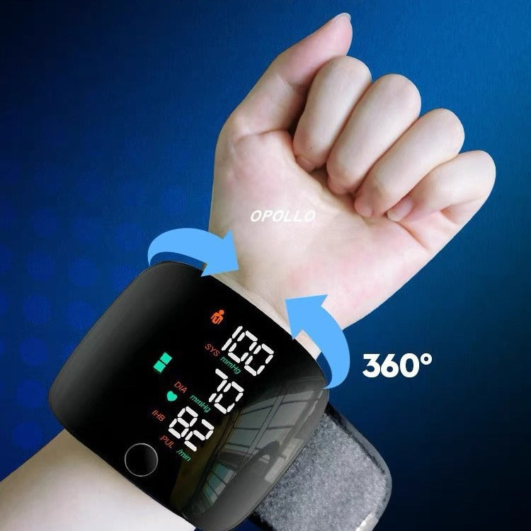 Wrist Sphygmomanometer Rechargeable Blood Pressure Meter Wrist Blood Pressure Eter Smart T