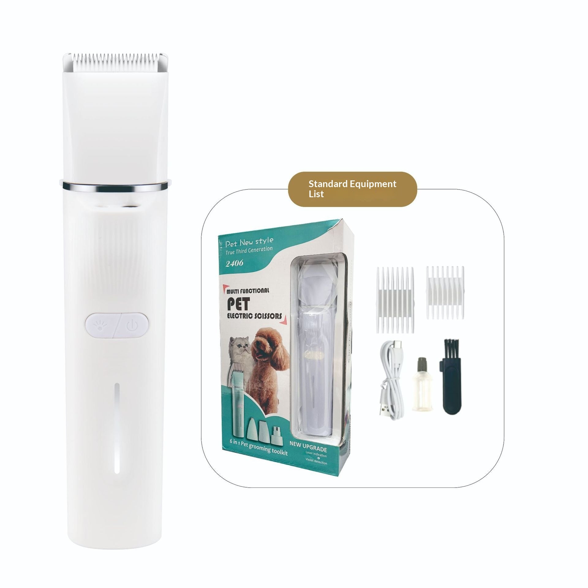 Clipper électrique pour animaux de compagnie de haute puissance & Trimeur de grooming Cat.