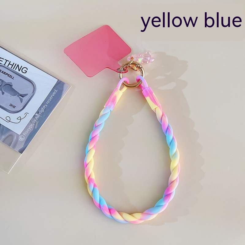 Coque de téléphone Lanyard Convient pour Silicone Split Lanyard Porte-clés Rope Court Téléphone mobile Pe