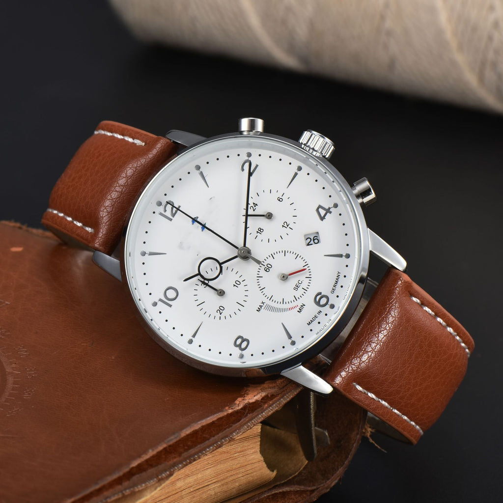 Hommes Multifonctionnel élégant Business-Ready Waterproof Calendrier Watch
