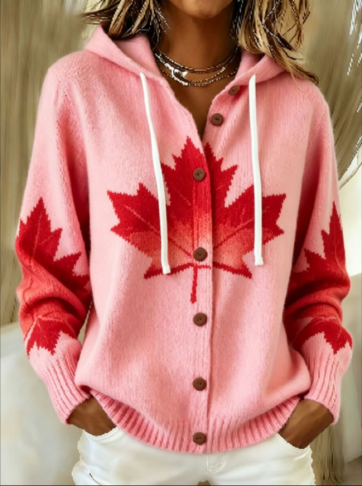 American-style laid-back Cardigan Hoodie